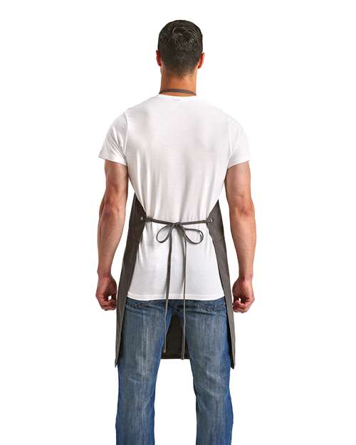 Artisan's Choice Double Pocket Canvas Apron - Dark Grey Back