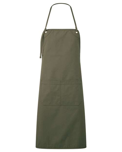 Artisan's Choice Double Pocket Canvas Apron - Olive Front