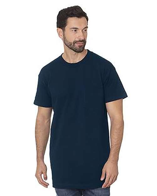Men's Tall USA Made Pocket T-Shirt - Navy Front