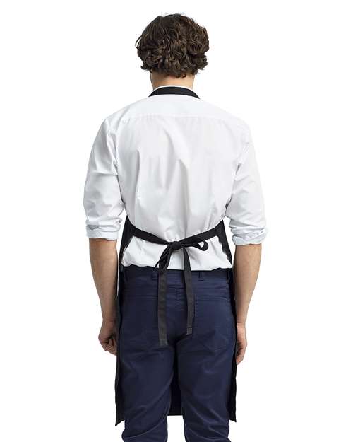 Organic Cotton Bib Apron - Black Back