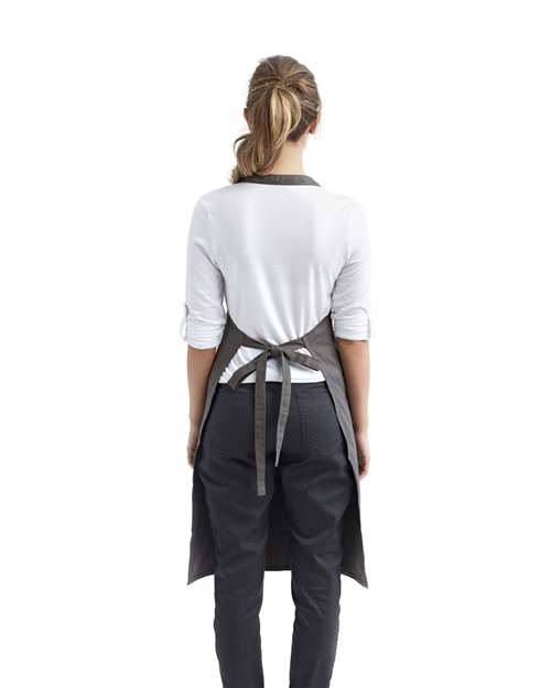 Organic Cotton Bib Apron - Dark Grey Back