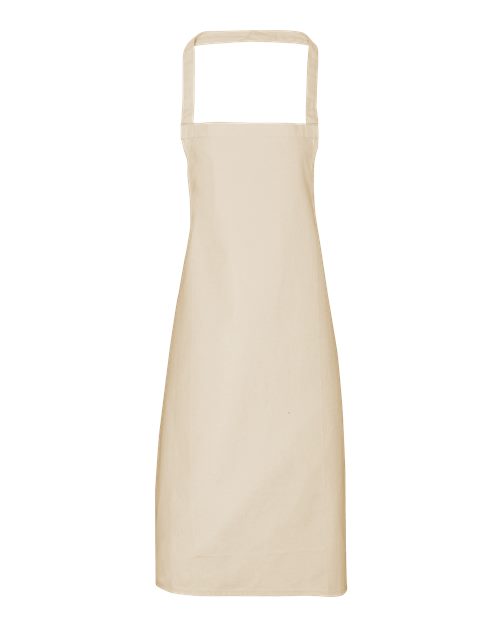 Organic Cotton Bib Apron - Natural Front