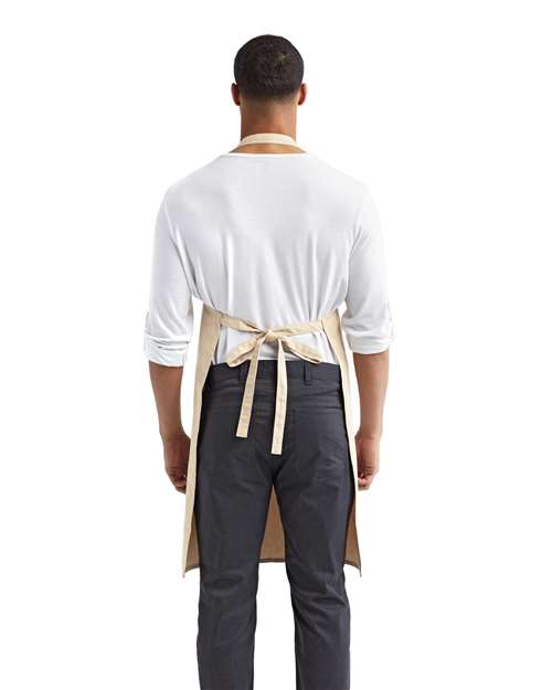 Organic Cotton Bib Apron - Natural Back