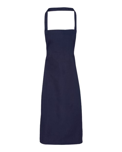 Organic Cotton Bib Apron - Navy Front