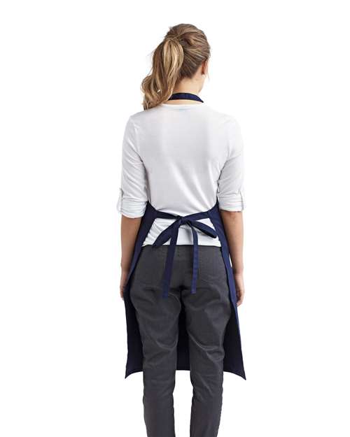 Organic Cotton Bib Apron - Navy Back