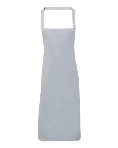 Organic Cotton Bib Apron - Silver Front