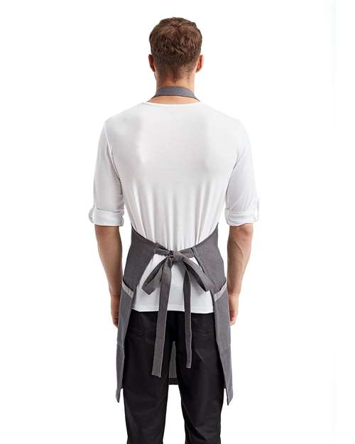 Regenerate Recycled Bib Apron - Grey Denim Back