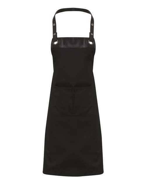 Espresso Bib Apron - Black/ Black Front