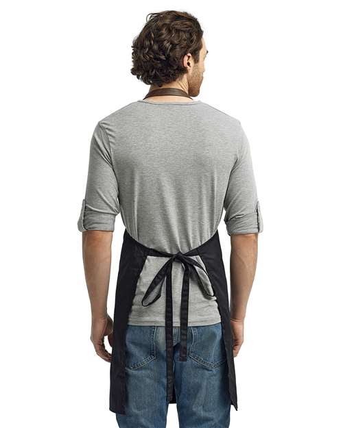 Espresso Bib Apron - Black/ Brown Back