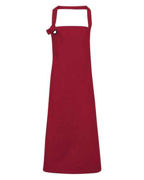 Calibre Heavy Cotton Canvas Bib Apron - Burgundy Front