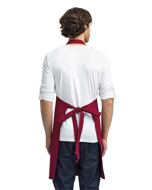 Calibre Heavy Cotton Canvas Bib Apron - Burgundy Back