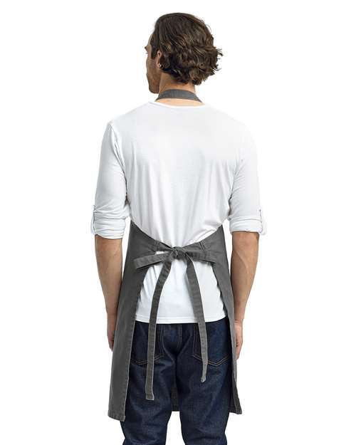 Calibre Heavy Cotton Canvas Bib Apron - Dark Grey Back