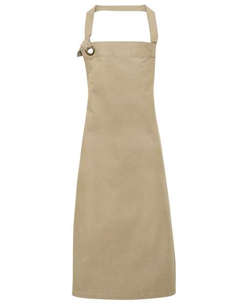 Calibre Heavy Cotton Canvas Bib Apron - Khaki Front
