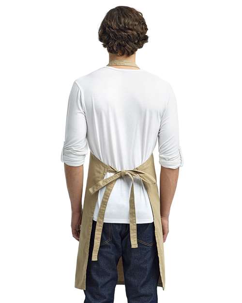 Calibre Heavy Cotton Canvas Bib Apron - Khaki Back