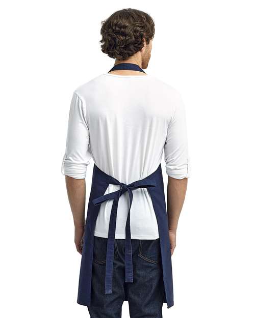 Calibre Heavy Cotton Canvas Bib Apron - Navy Back