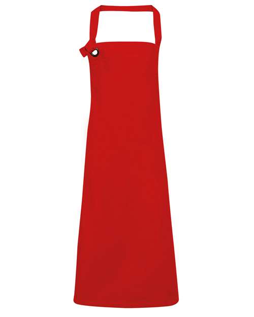 Calibre Heavy Cotton Canvas Bib Apron - Red Front
