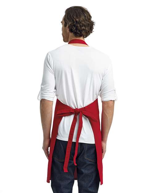 Calibre Heavy Cotton Canvas Bib Apron - Red Back