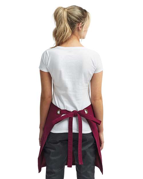 Calibre Heavy Cotton Canvas Waist Apron - Burgundy Back