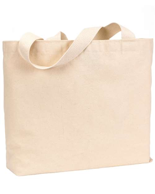 USA-Made Canvas Jumbo Tote Bag - Natural Front