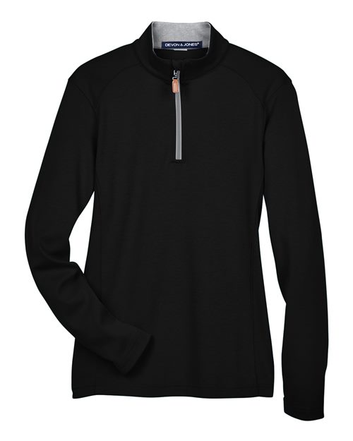 Women's DRYTEC20™ Performance Quarter-Zip Pullover - Black/ Grey Heather/ Graphite Front