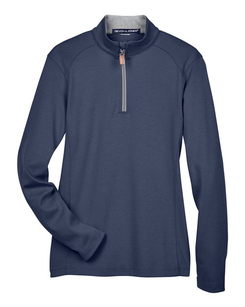 Women's DRYTEC20™ Performance Quarter-Zip Pullover - Navy/ Grey Heather/ Graphite Front