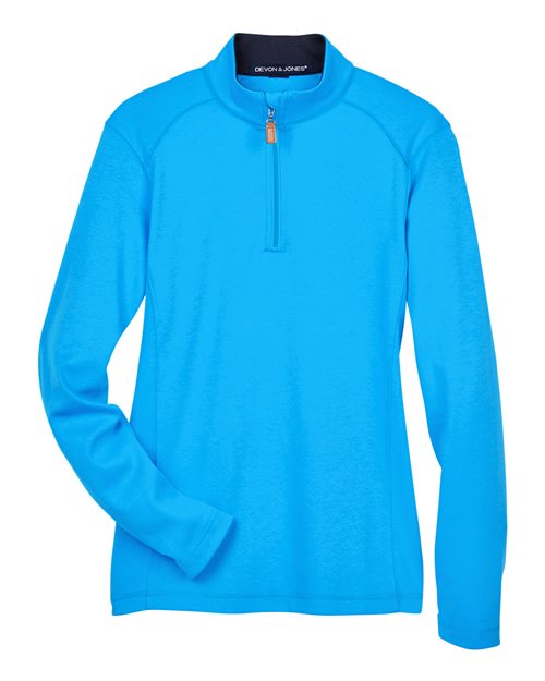Women's DRYTEC20™ Performance Quarter-Zip Pullover - Ocean Blue/ Navy/ Ocean Blue Front