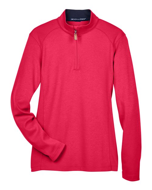 Women's DRYTEC20™ Performance Quarter-Zip Pullover - Red/ Navy/ Red Front