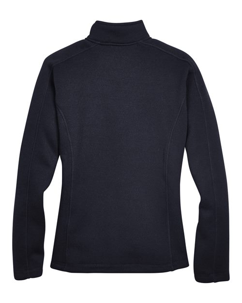 Women's Bristol Full-Zip Sweater Fleece Jacket - Black Back