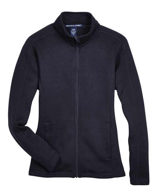 Women's Bristol Full-Zip Sweater Fleece Jacket - Black Front