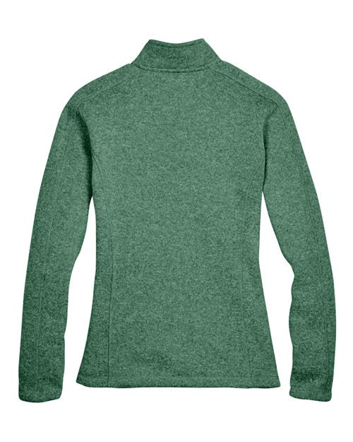 Women's Bristol Full-Zip Sweater Fleece Jacket - Forest Heather Back