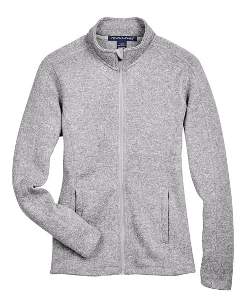Women's Bristol Full-Zip Sweater Fleece Jacket - Grey Heather Front