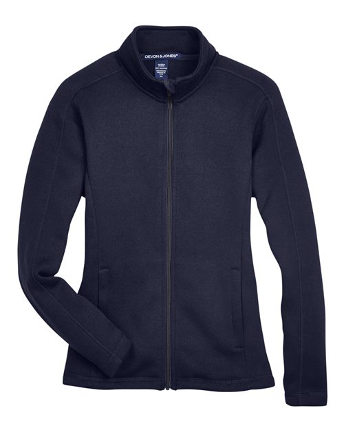 Women's Bristol Full-Zip Sweater Fleece Jacket - Navy Front