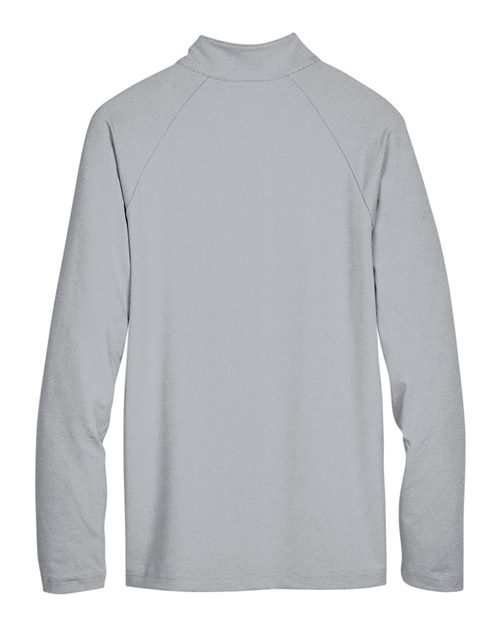 Men's CrownLux Performance® Clubhouse Micro-Stripe Quarter-Zip Pullover - Black Back