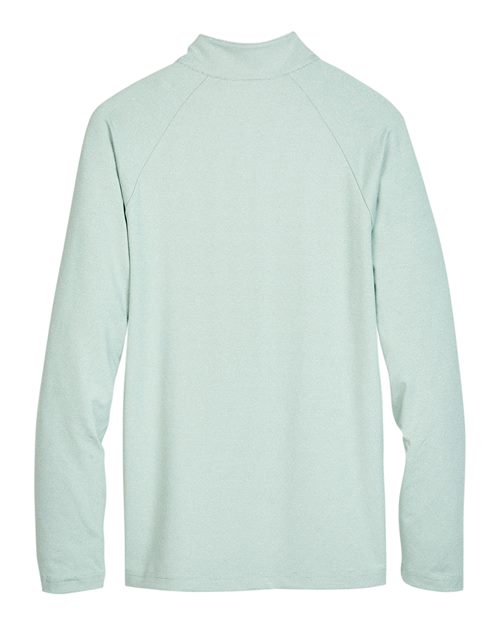 Men's CrownLux Performance® Clubhouse Micro-Stripe Quarter-Zip Pullover - Kelly Green Back