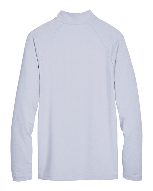 Men's CrownLux Performance® Clubhouse Micro-Stripe Quarter-Zip Pullover - Navy Back