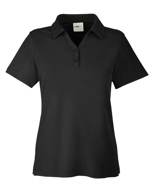 Women's Fusion ChromaSoft™ Pique Polo - Black Front