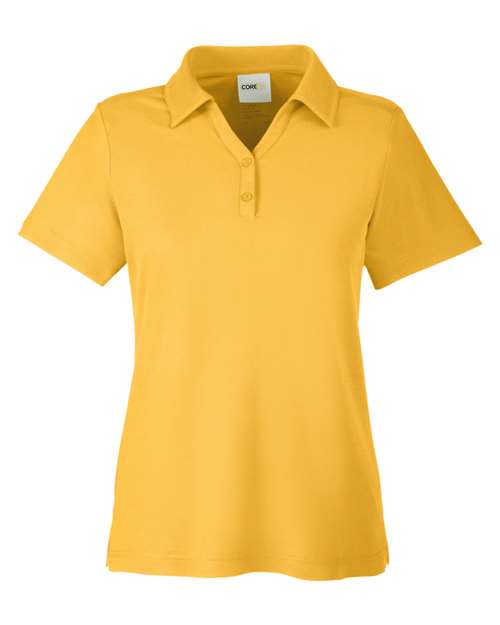 Women's Fusion ChromaSoft™ Pique Polo - Campus Gold Front