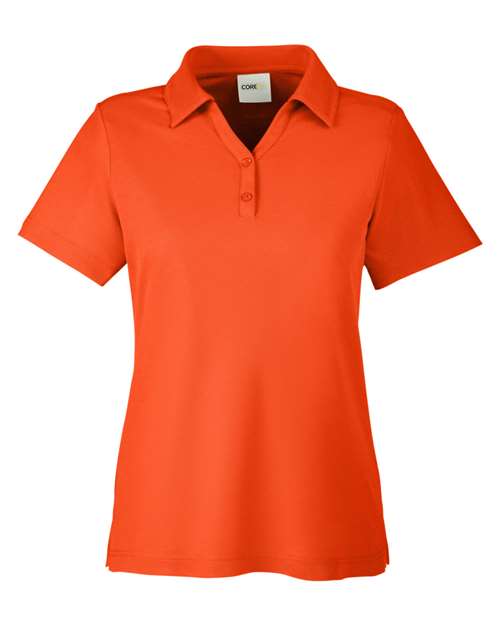 Women's Fusion ChromaSoft™ Pique Polo - Campus Orange Front