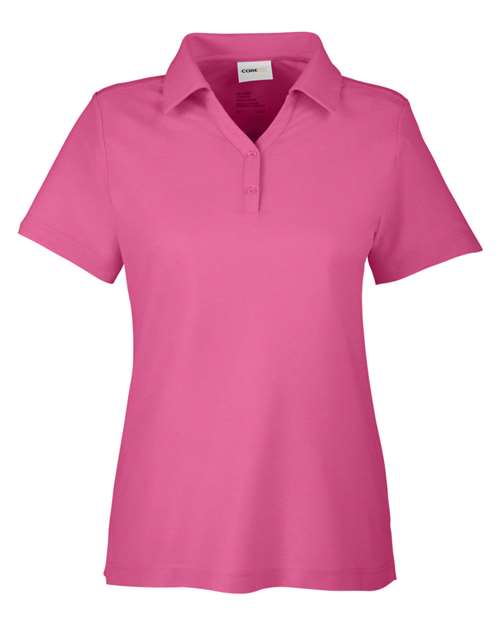 Women's Fusion ChromaSoft™ Pique Polo - Charity Pink Front