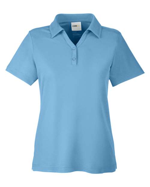 Women's Fusion ChromaSoft™ Pique Polo - Columbia Blue Front