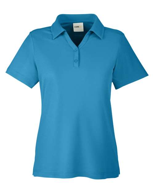 Women's Fusion ChromaSoft™ Pique Polo - Electric Blue Front