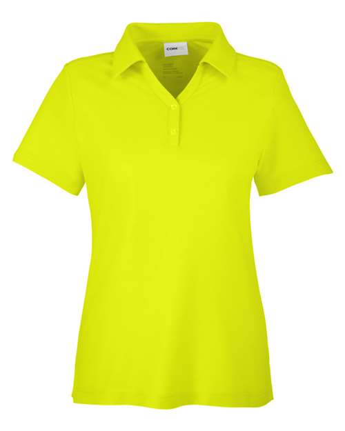 Women's Fusion ChromaSoft™ Pique Polo - Safety Yellow Front