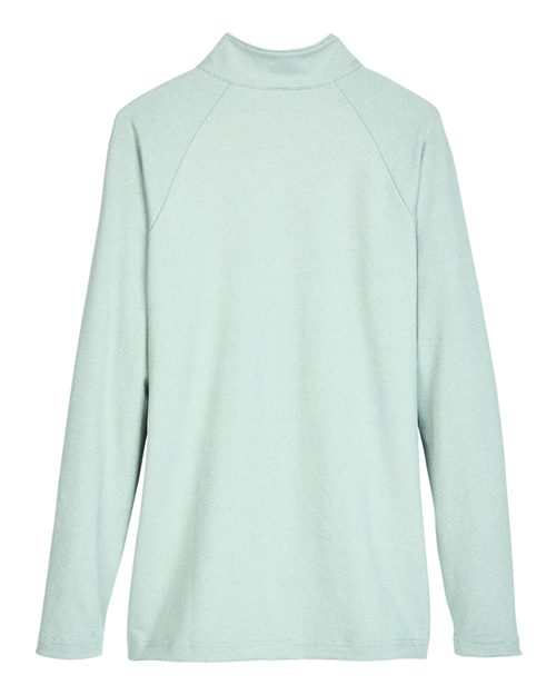 Women's CrownLux Performance® Clubhouse Micro-Stripe Quarter-Zip Pullover - Kelly Green Back