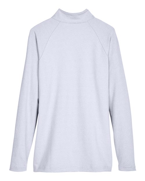 Women's CrownLux Performance® Clubhouse Micro-Stripe Quarter-Zip Pullover - Navy Back