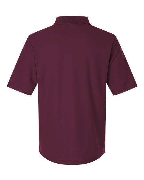 Men's Resolve CVC Performance Pique Polo - Burgundy Back