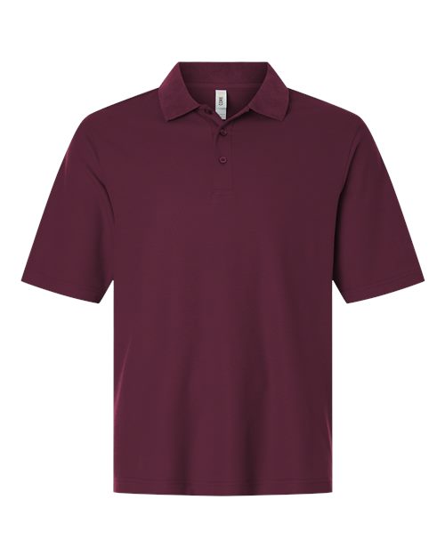 Men's Resolve CVC Performance Pique Polo - Burgundy Front