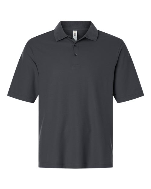 Men's Resolve CVC Performance Pique Polo - Carbon Front