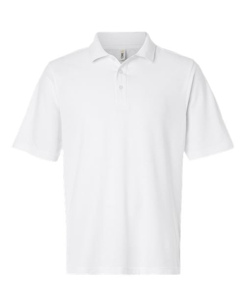 CORE365 Men's Resolve CVC Performance Pique Polo - White Front