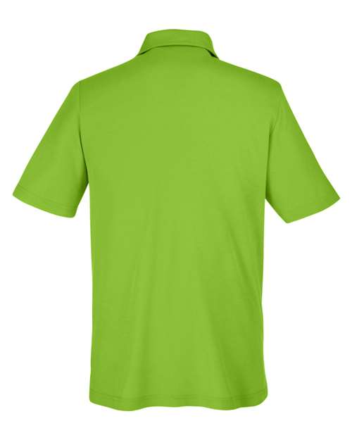 Men's Fusion ChromaSoft™ Pique Polo - Acid Green Back