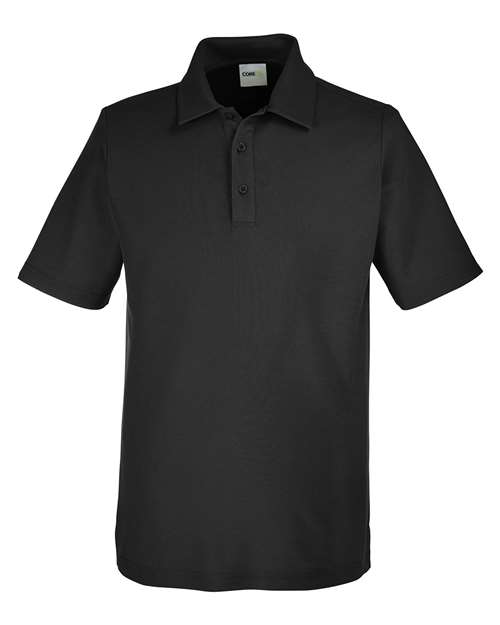 Men's Fusion ChromaSoft™ Pique Polo - Black Front